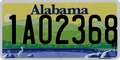 AL license plate 1AO2368