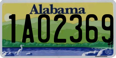 AL license plate 1AO2369