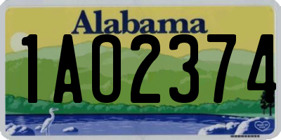 AL license plate 1AO2374