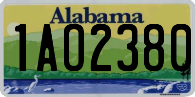 AL license plate 1AO2380