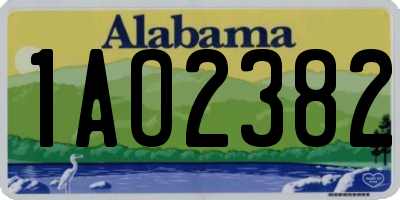 AL license plate 1AO2382