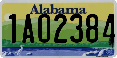 AL license plate 1AO2384