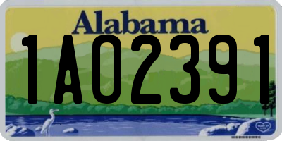 AL license plate 1AO2391