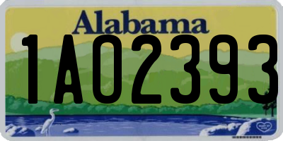 AL license plate 1AO2393