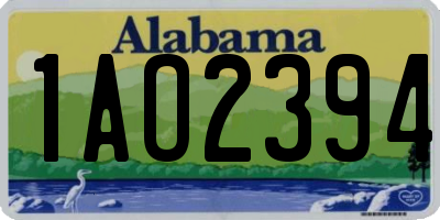 AL license plate 1AO2394