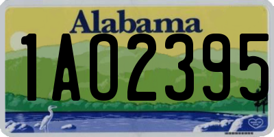 AL license plate 1AO2395