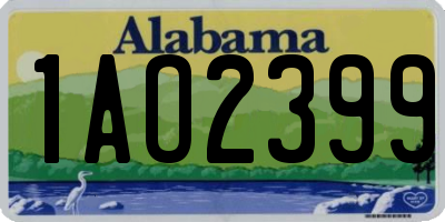 AL license plate 1AO2399