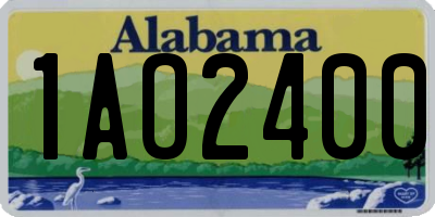 AL license plate 1AO2400
