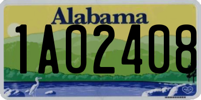 AL license plate 1AO2408
