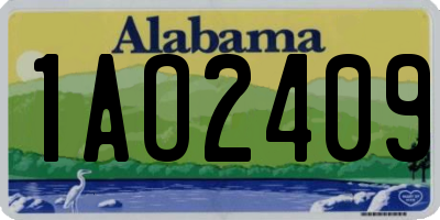 AL license plate 1AO2409