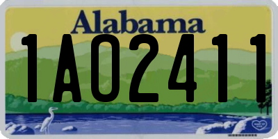 AL license plate 1AO2411