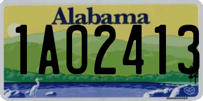 AL license plate 1AO2413