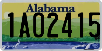 AL license plate 1AO2415
