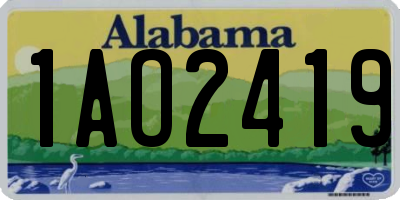AL license plate 1AO2419