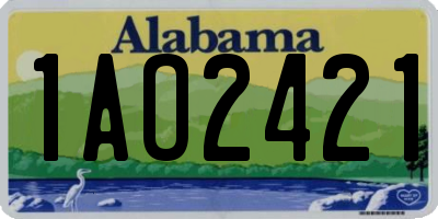 AL license plate 1AO2421
