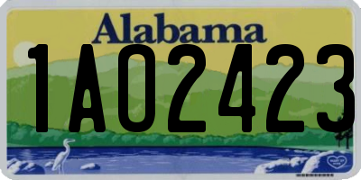 AL license plate 1AO2423