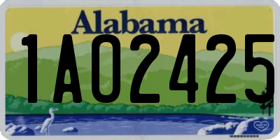 AL license plate 1AO2425