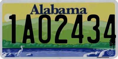 AL license plate 1AO2434