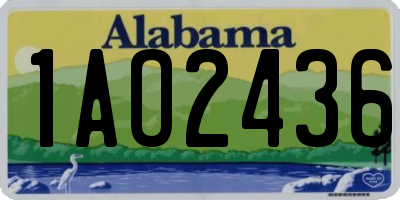 AL license plate 1AO2436