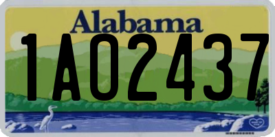 AL license plate 1AO2437