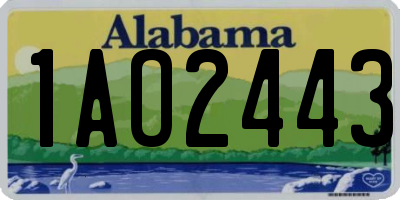 AL license plate 1AO2443
