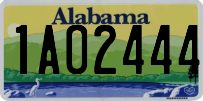 AL license plate 1AO2444