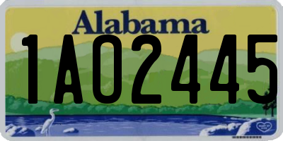 AL license plate 1AO2445