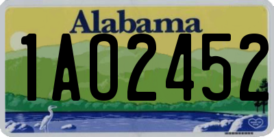 AL license plate 1AO2452