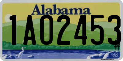 AL license plate 1AO2453