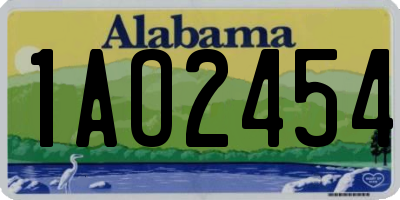 AL license plate 1AO2454