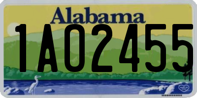 AL license plate 1AO2455