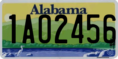 AL license plate 1AO2456