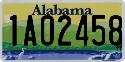 AL license plate 1AO2458