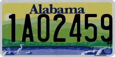 AL license plate 1AO2459