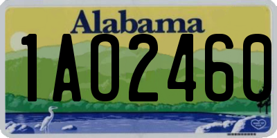 AL license plate 1AO2460
