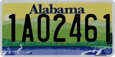 AL license plate 1AO2461