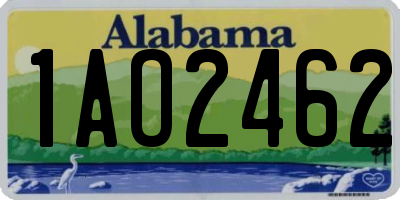 AL license plate 1AO2462