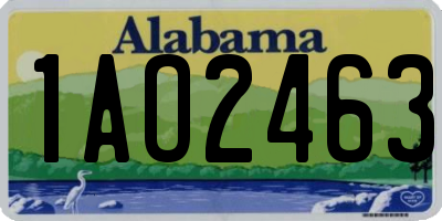 AL license plate 1AO2463