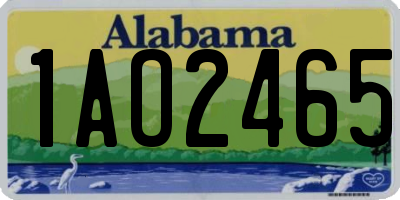 AL license plate 1AO2465