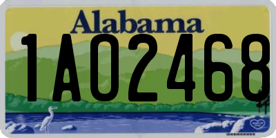 AL license plate 1AO2468