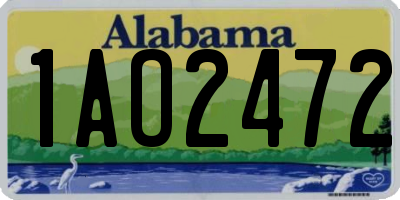 AL license plate 1AO2472