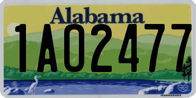 AL license plate 1AO2477