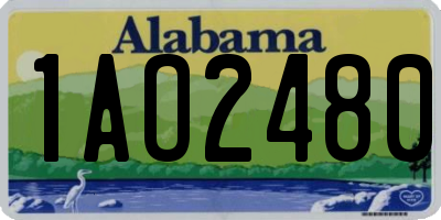 AL license plate 1AO2480