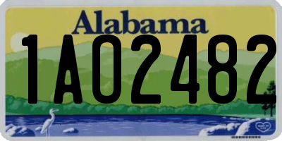 AL license plate 1AO2482