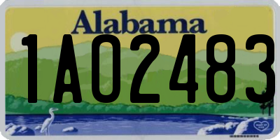 AL license plate 1AO2483