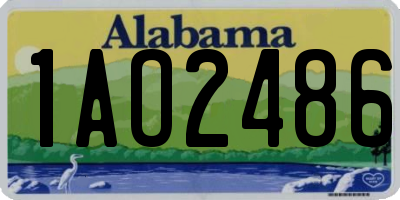 AL license plate 1AO2486