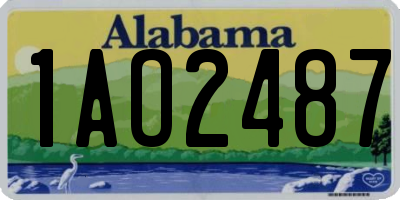 AL license plate 1AO2487