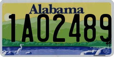 AL license plate 1AO2489