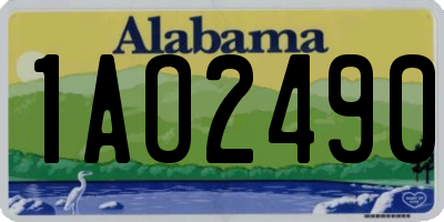 AL license plate 1AO2490