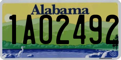 AL license plate 1AO2492